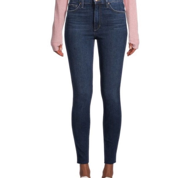 Joe's Jeans Women’s High Rise Skinny Ankle Raw Hem Dark Wash Jeans Size 29 - Picture 2 of 11
